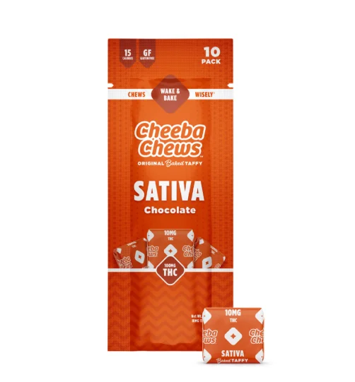 Sativa |100mg 10pk | Chocolate Taffy Sativa |100mg 10pk | Chocolate Taffy