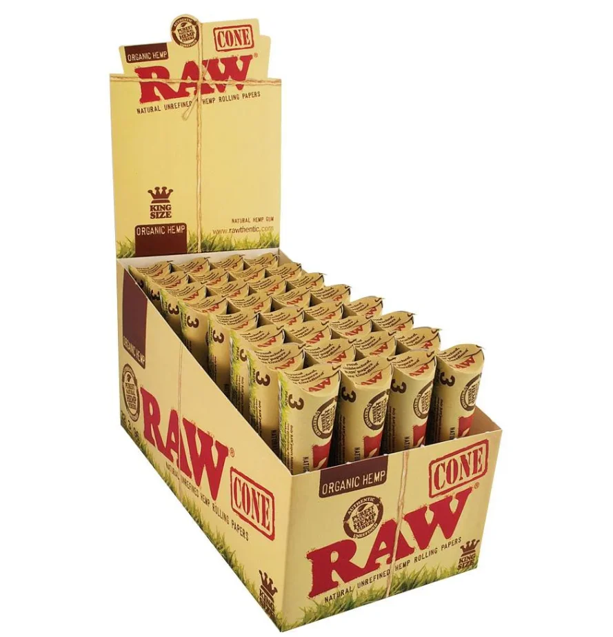 Raw Organic Kingsize Pre Rolled Hemp Cones Raw Organic Kingsize Pre Rolled Hemp Cones