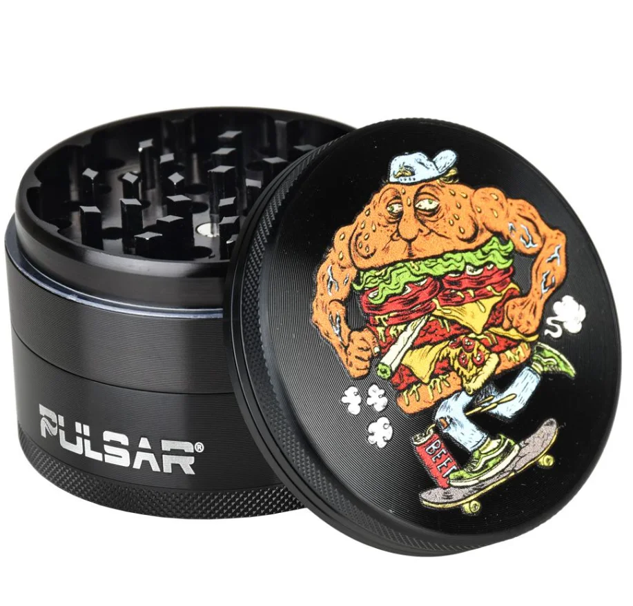 Pulsar 2.5" Wooden Cyclops Skateburger Metal 4-piece Grinder