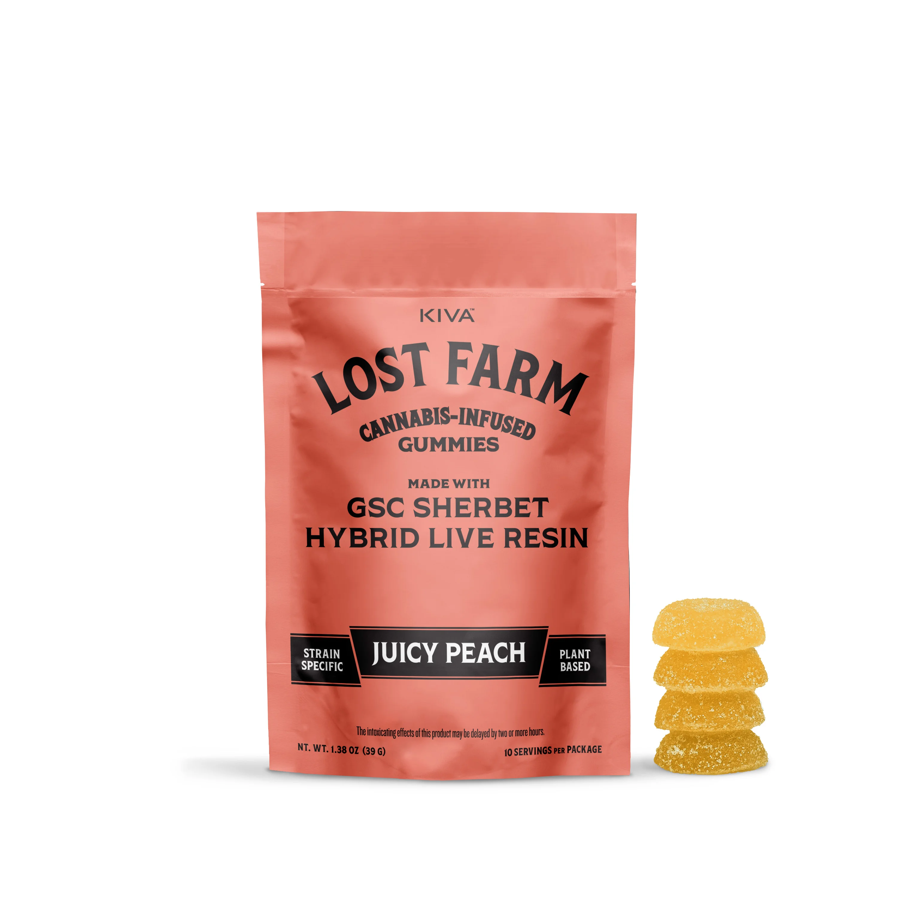 Gsc Sherbert X Juicy Peach | Live Resin Gummies | 100mg 10pk Gsc Sherbert X Juicy Peach | Live Resin Gummies | 100mg 10pk