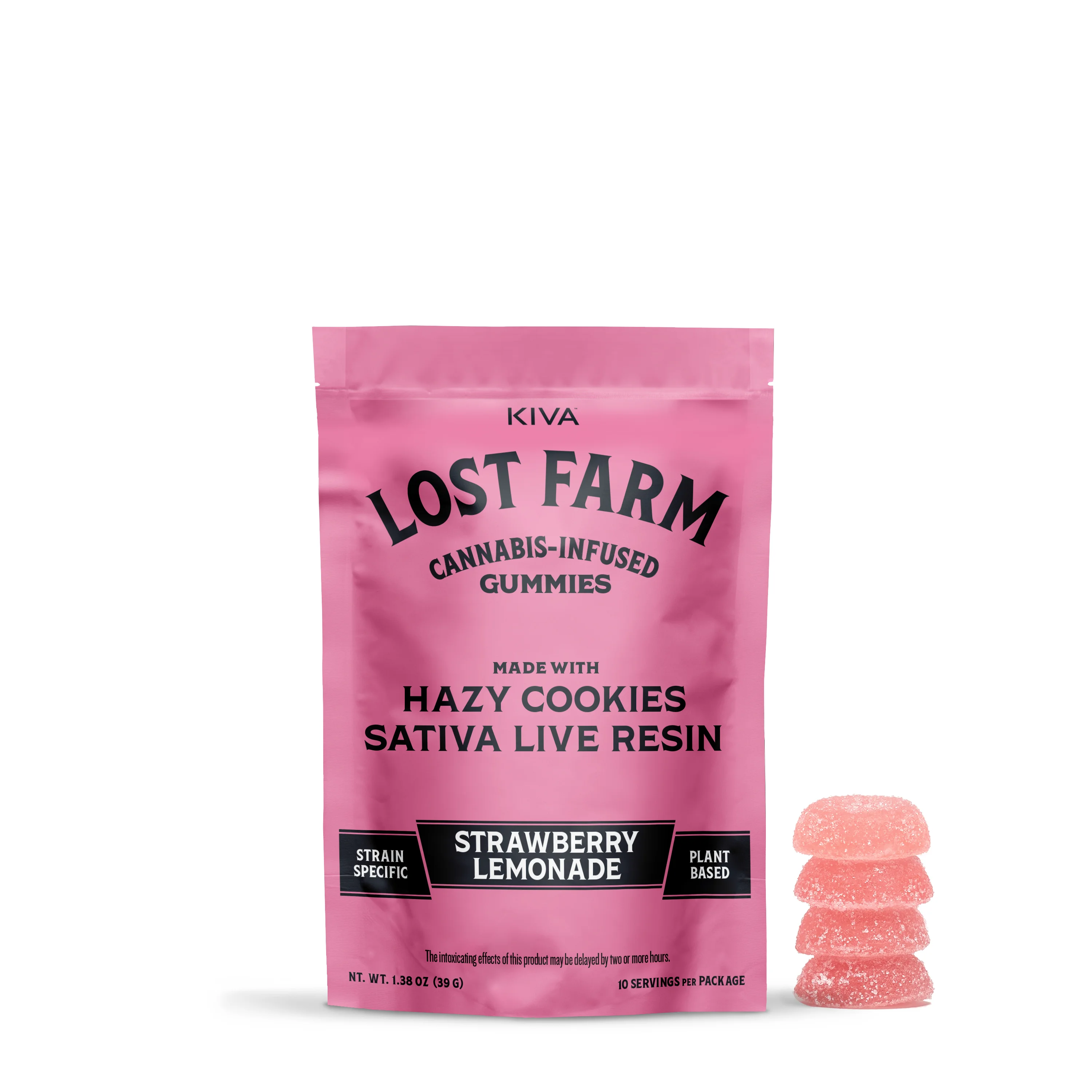 Strawberry Lemonade X Hazy Cookies | Live Resin Gummies | 100mg 10pk Strawberry Lemonade X Hazy Cookies | Live Resin Gummies | 100mg 10pk