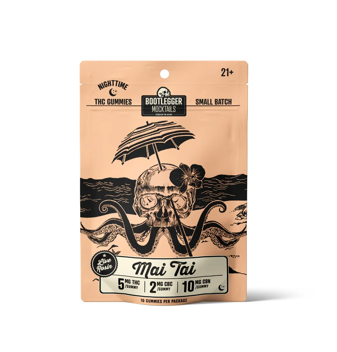 Bootlegger Live Rosin Gummies - 10ct Mai Tai Bootlegger Live Rosin Gummies - 10ct Mai Tai