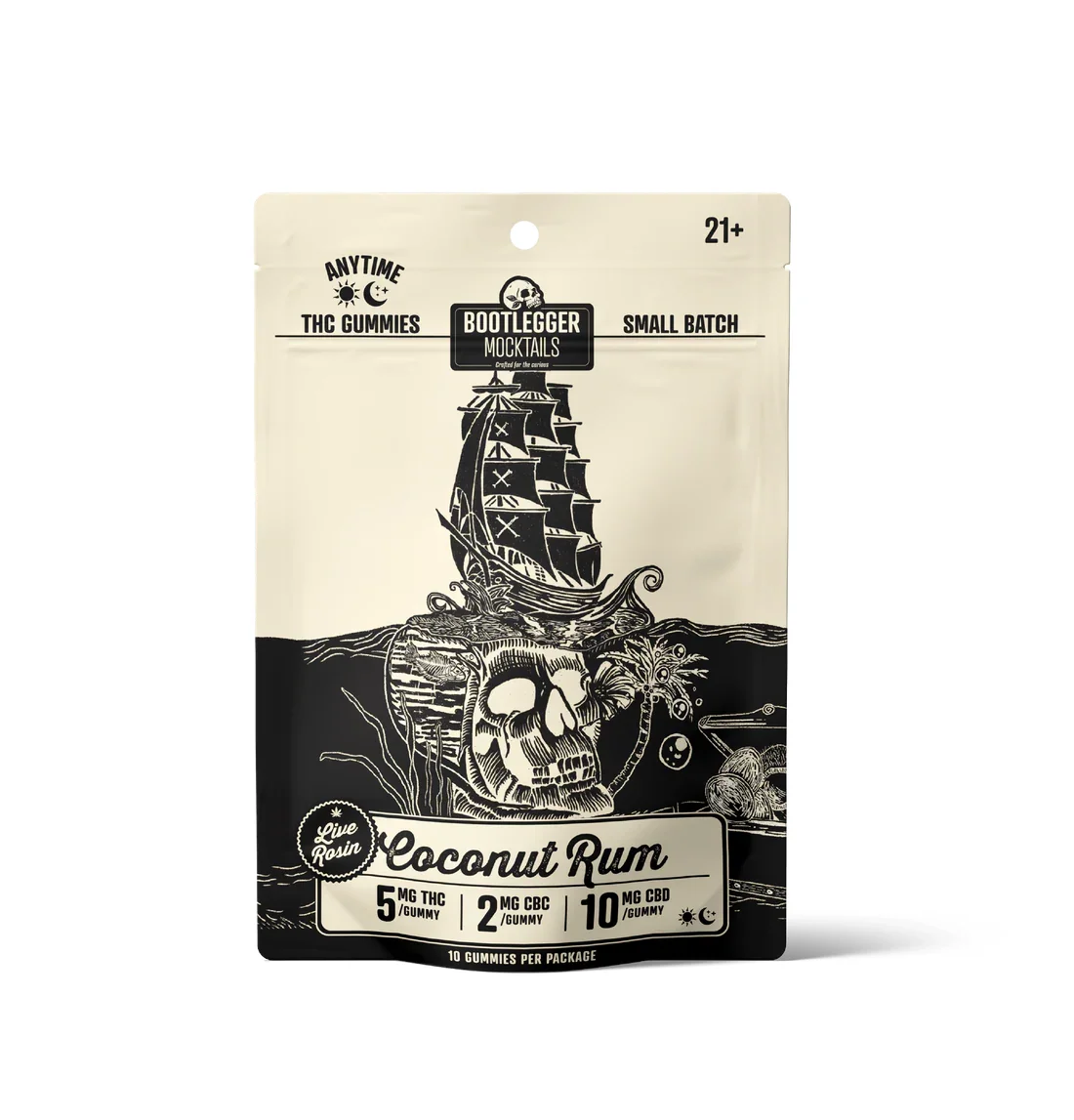 Bootlegger Live Rosin Gummies - 10ct Coconut Rum