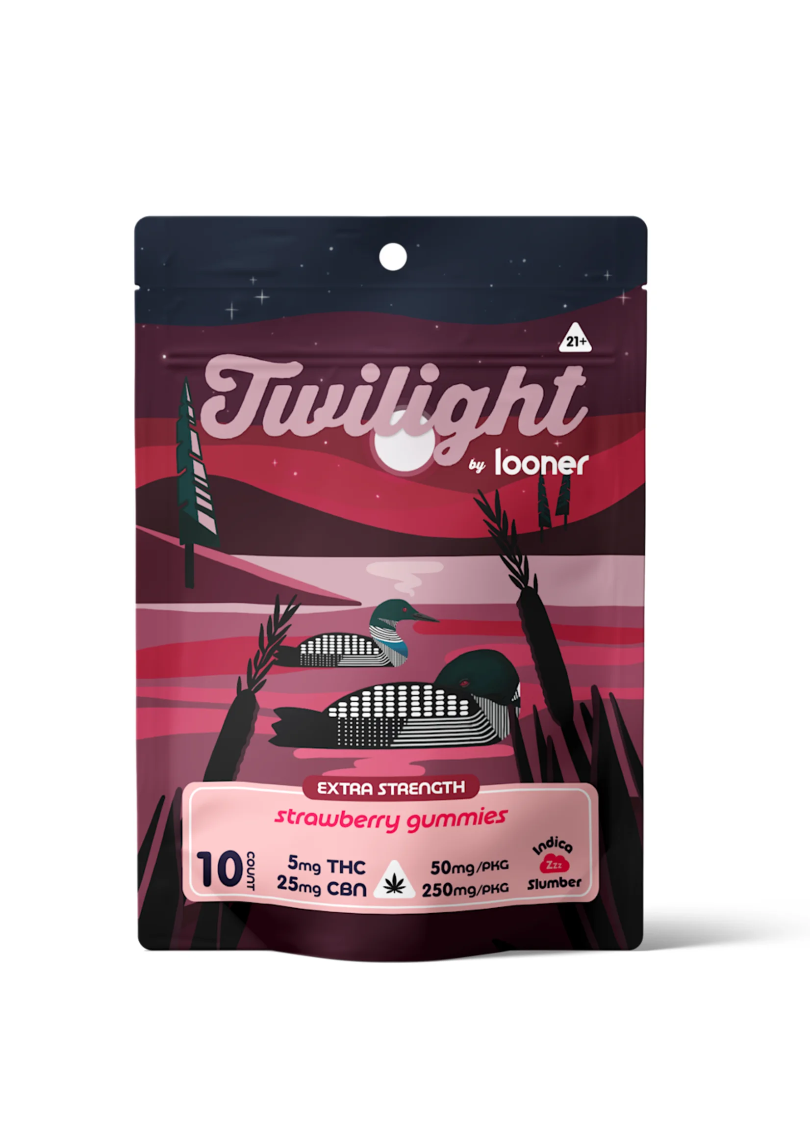 Looner Extra Strength Gummies - 10ct Twilight Strawberry