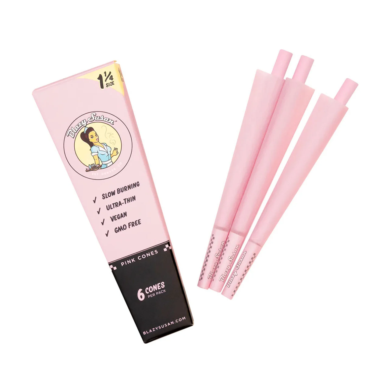 Blazy Susan Pink 1 1/4 Cones - 6 Pk