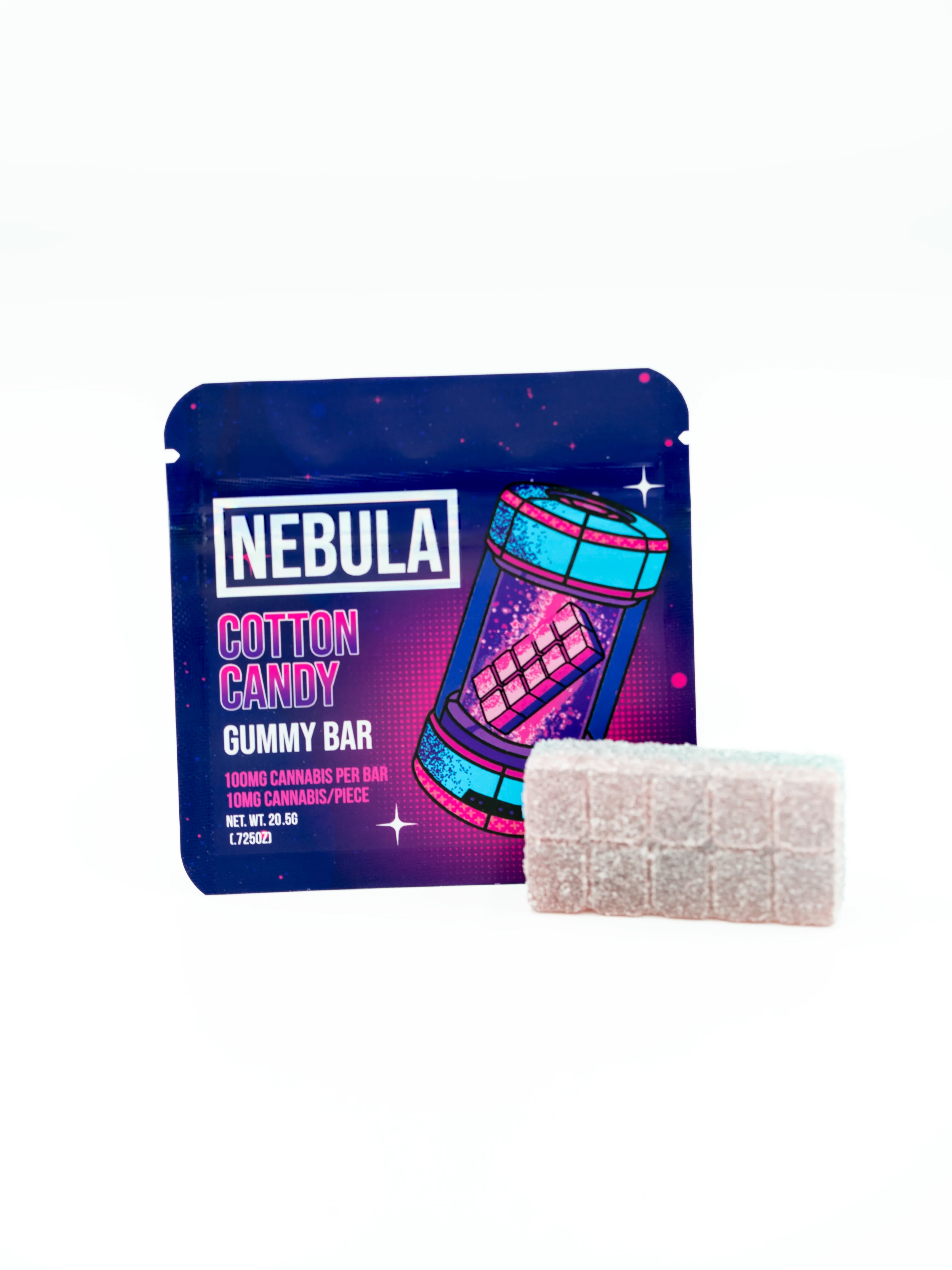 Nebula Nebula Gummy Bar - Cotton Candy | Premium Cannabis at Loon Leaf
