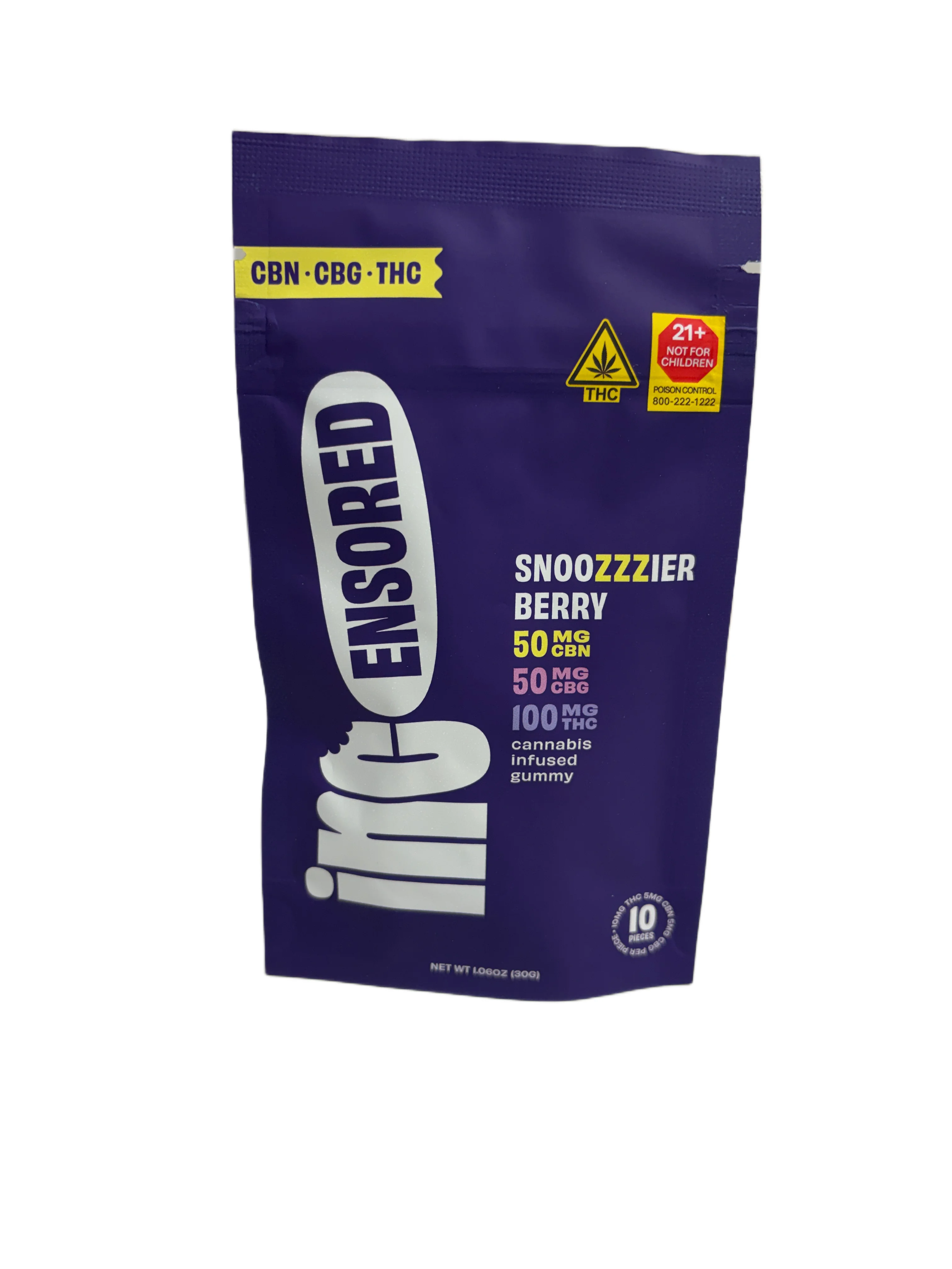 Incensored Snoozzzierberry 2:1:1 THC:CBN:CBG (MED)
