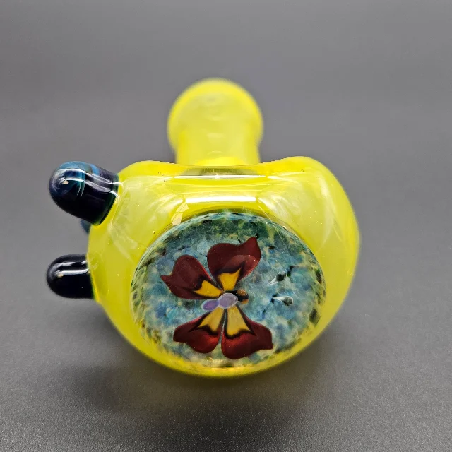 Florin Glassxcolt - Yellow Spoon With Rainbow End Cap   192