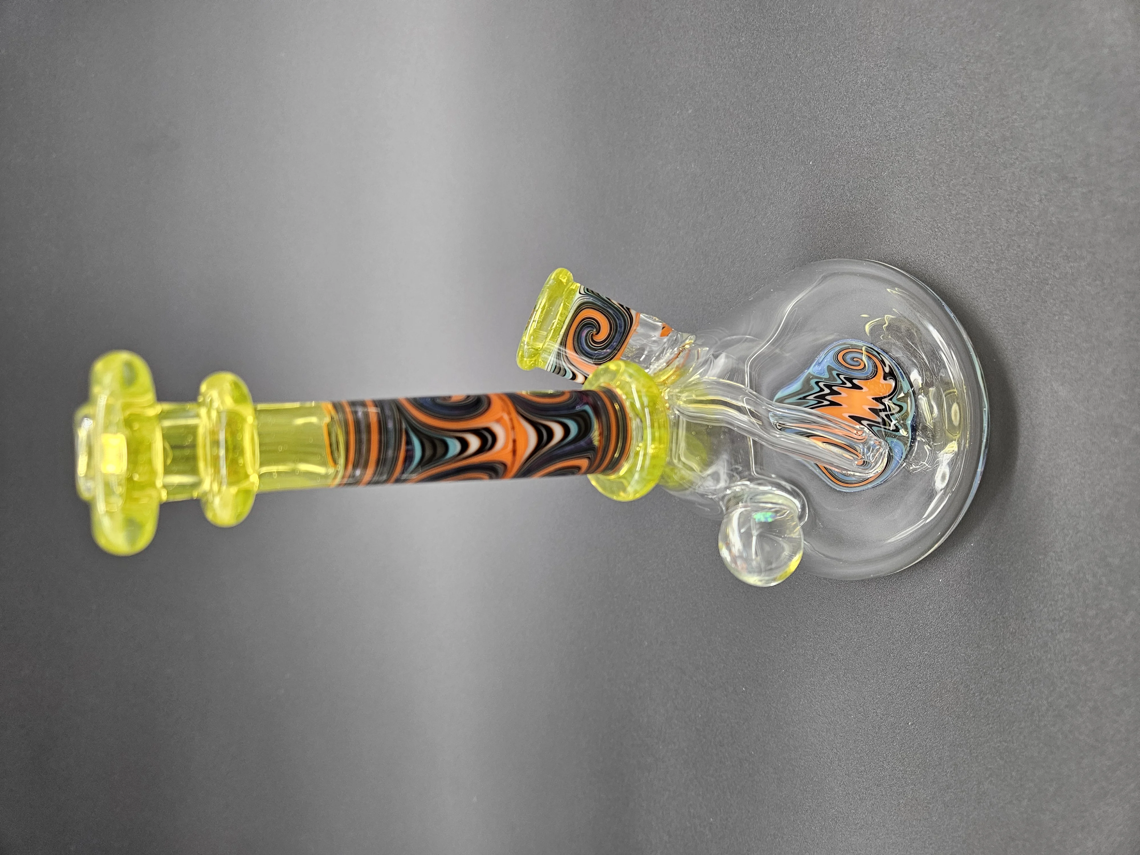 Matt Boule Glass - Lemon Drop Wig Wag Mini Beaker Tube W/opal Mib