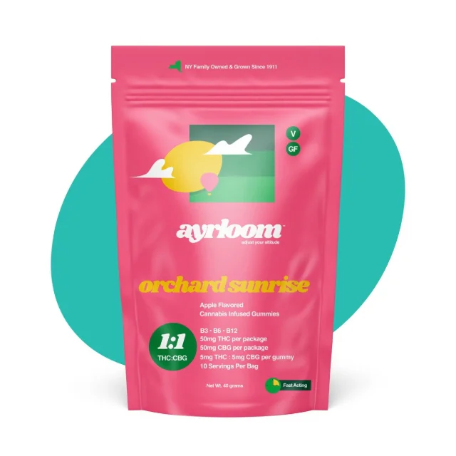 Ayrloom - Orchard Sunrise Gummies (1:1 Thc:cbg) 50mg - 10ct