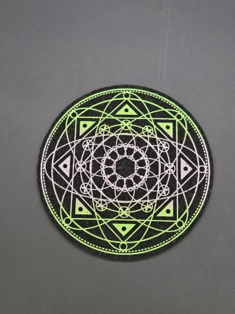 Moodmats -Green / Purple Geometric Mat