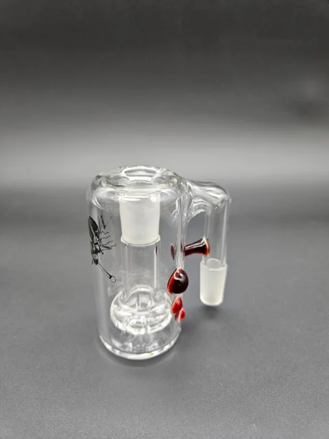 Prism Glassworks - 14mm 90 Degree Ash Catcher W/ Red Accents