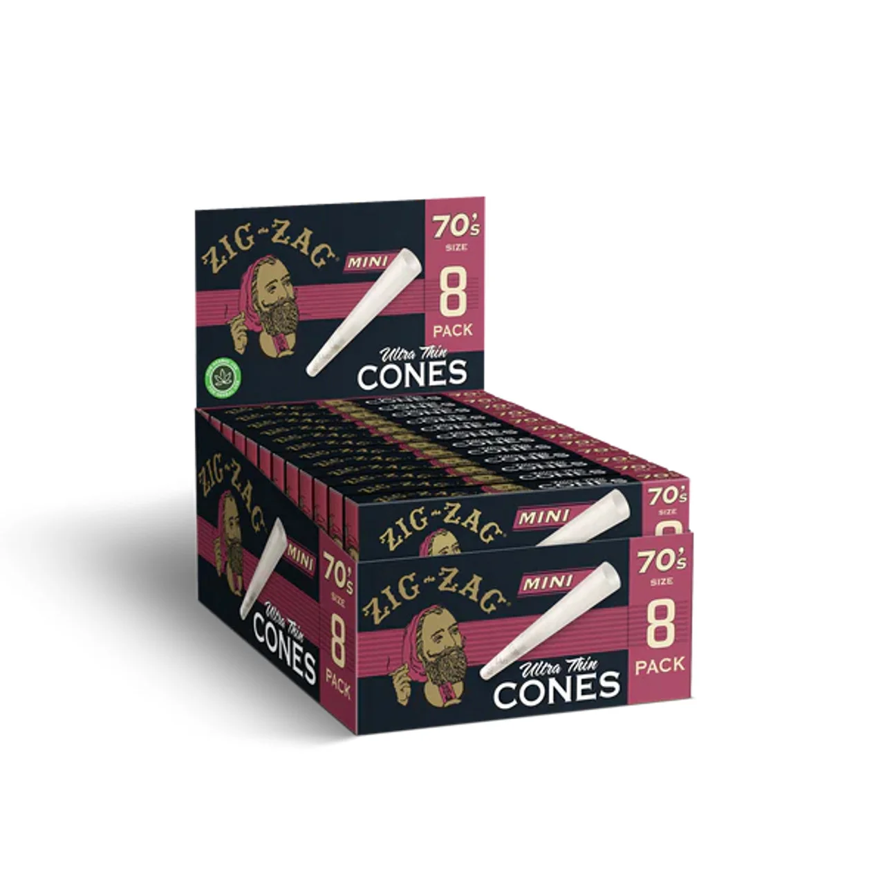 Zig-zag - Ultra Thin Cones - Mini 70's Size