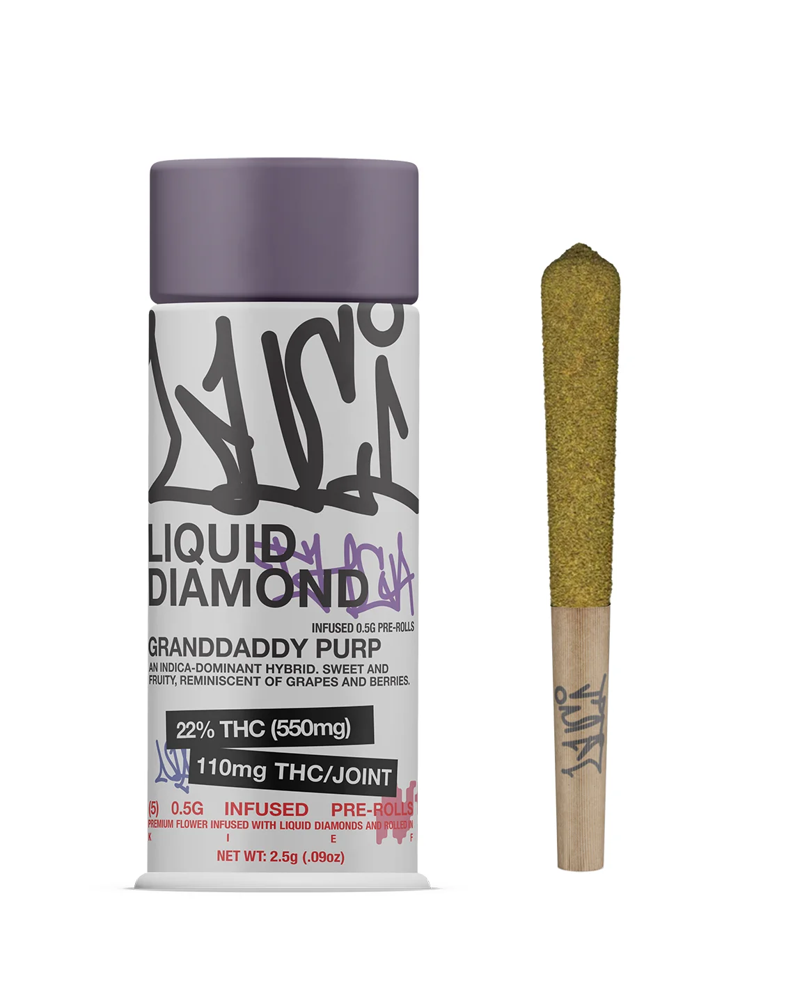 Luci - Granddaddy Purp Liquid Diamond Joint - 5pk