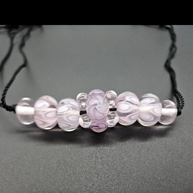 Blingin Beads - Pink Dot Stack Bead Necklace