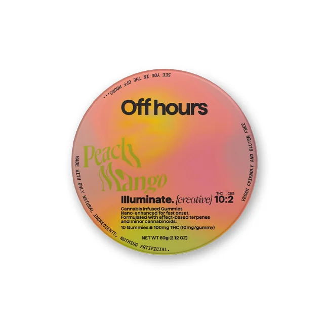 Off Hours - Illuminate Peach Mango "Creative" Gummies (10:2 Thc:cbg) - 10ct 100mg