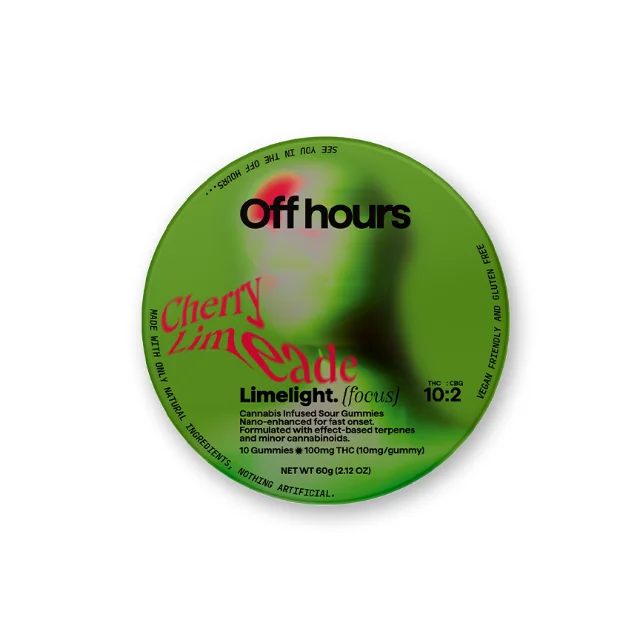 Off Hours - Limelight Cherry Limeade "Focus" Gummies (10:2:2 Thc:cbg:cbd) - 10ct 100mg