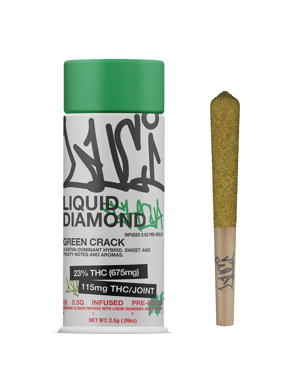 Luci - Green Crack Liquid Diamond Joint - 5 Pk