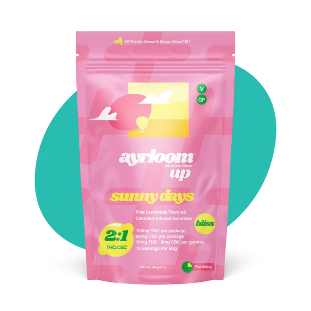 Ayrloom - Sunny Days Pink Lemonade Gummy 2:1 Thc:cbc 100mg - 10ct