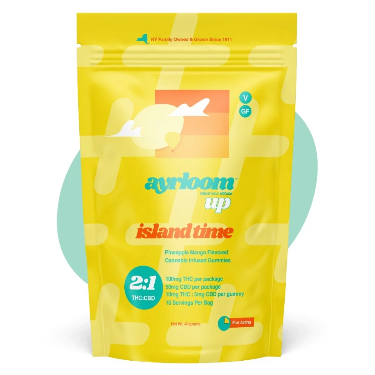 Ayrloom - Island Time Gummies 2:1thc:cbd 100mg - 10ct