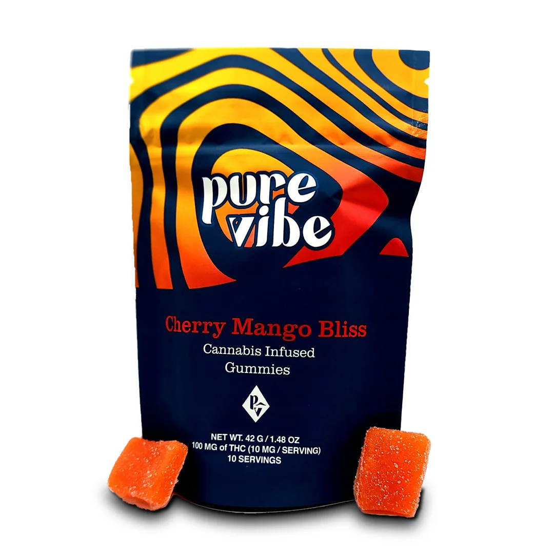Pure Vibe - Cherry Mango Gummies 100mg - 10pk