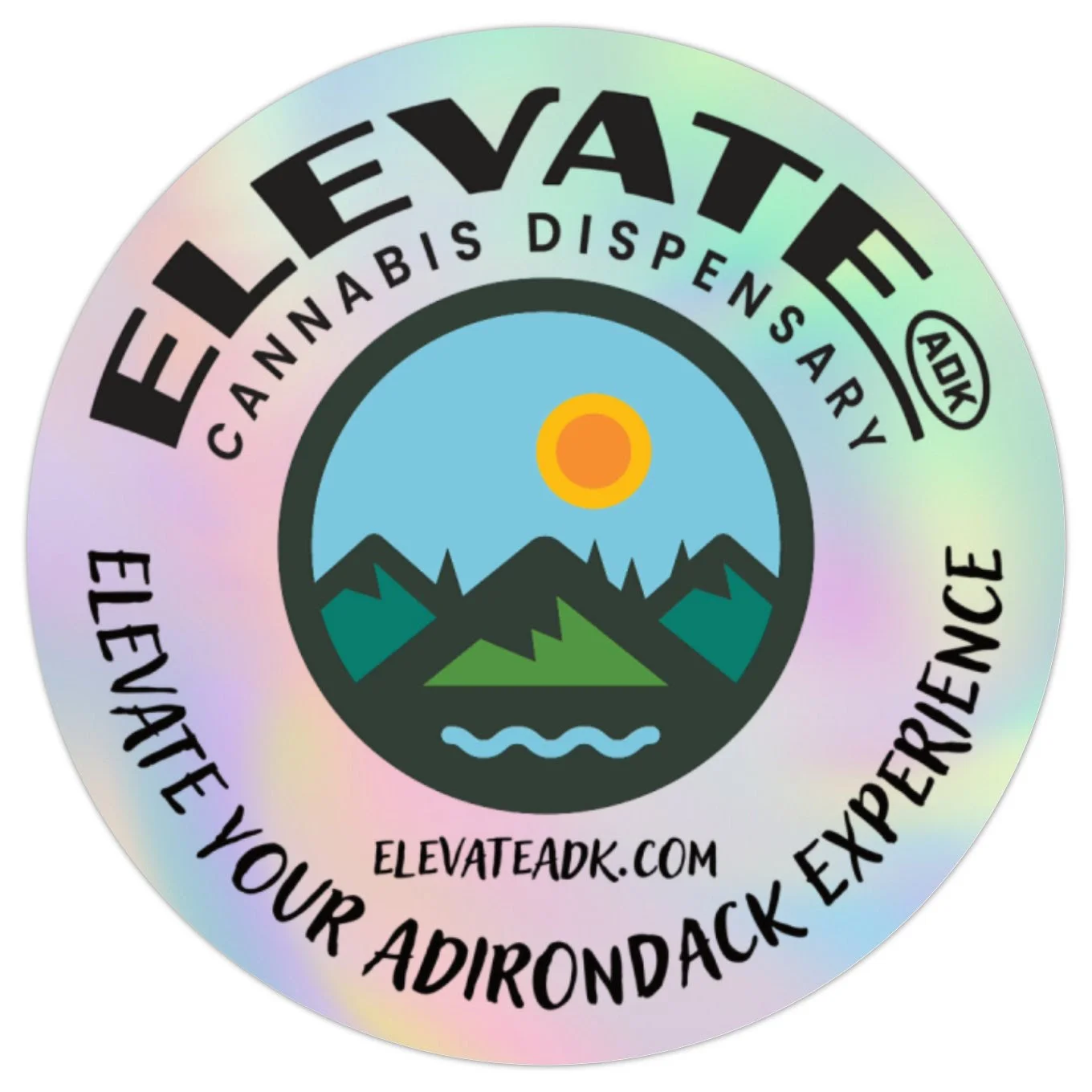 Elevate Adk - Holographic Sticker