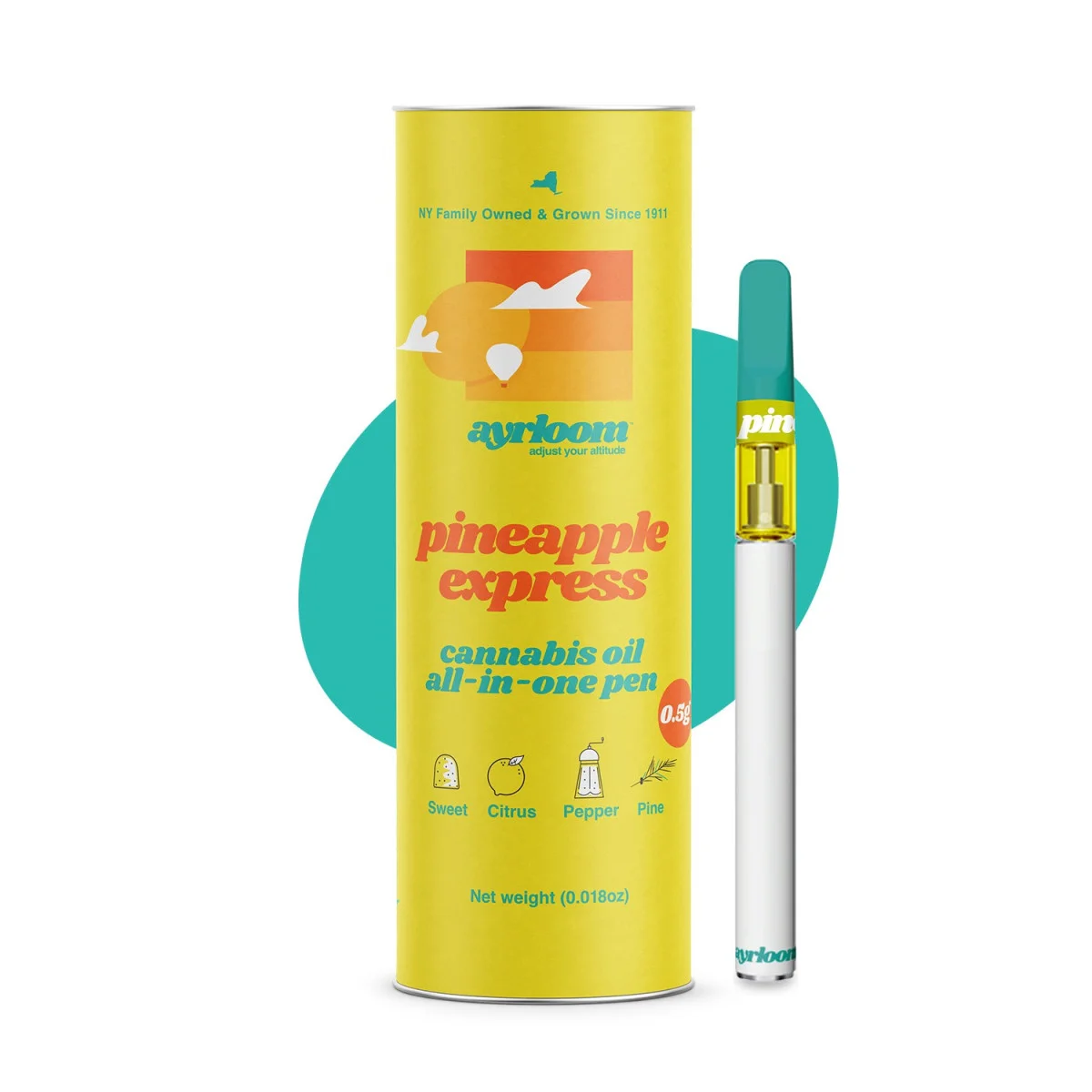 Ayrloom - Pineapple Express 0.5g Aio Vape Pen