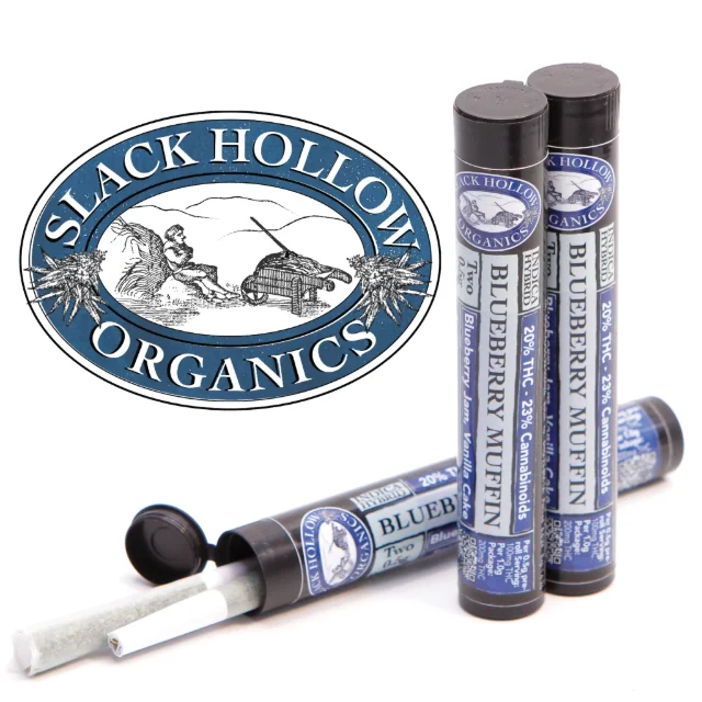Slack Hollow Organics - Blueberry Muffin - 0.5g Prerolls 2pk (1g)