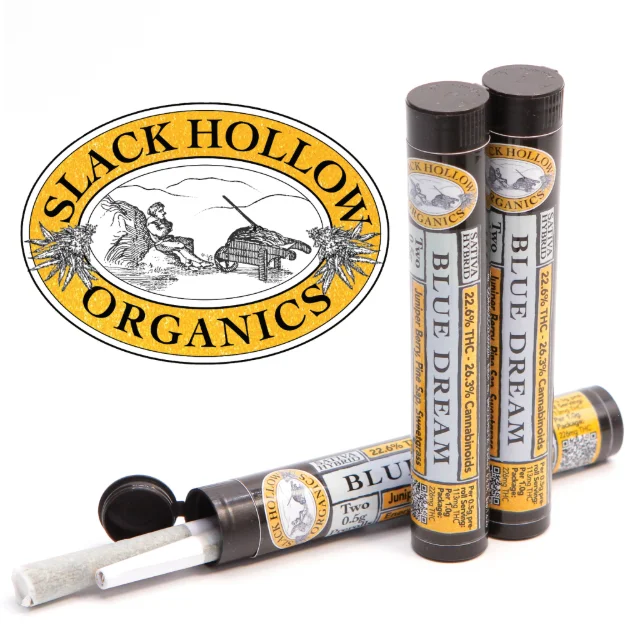 Slack Hollow Organics - Blue Dream - 0.5g Prerolls 2pk (1g)