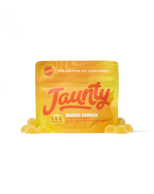 Jaunty - Mango Sunrise Gummies - 1:1:1 Thc:cbg:cbd 10ct