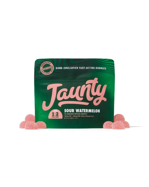 Jaunty - Sour Watermelon Gummies - 1:2 Thc:cbd 10ct