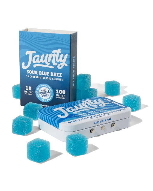 Jaunty - Sour Blue Razz "Miracle Fruit" Live Rosin Gummies - 100mg 10ct