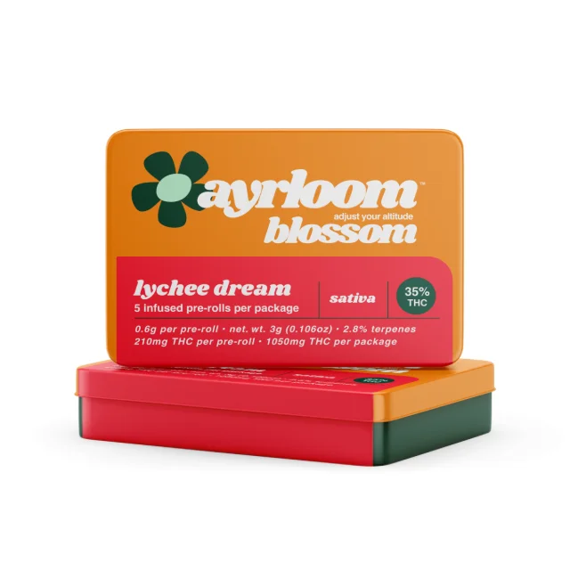 Ayrloom - Lychee Dream Infused Prerolls - 0.6g 5pk (3g)