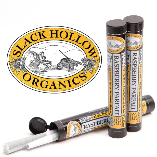 Slack Hollow Organics - Raspberry Parfait Prerolls - 0.5g 2pk (1g)