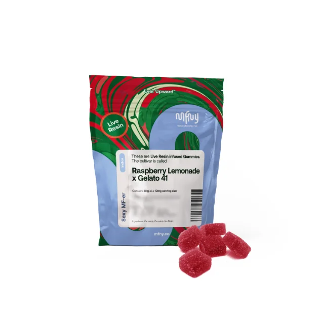 Mfny - Raspberry Lemonade X Gelato 41 Live Resin Gummies - 100mg 10ct