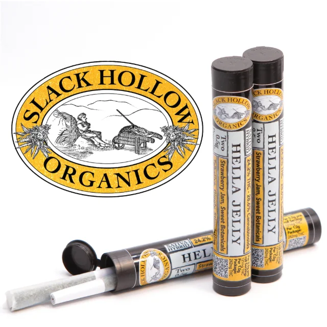 Slack Hollow Organics - Hella Jelly Prerolls - 0.5g 2pk (1g)