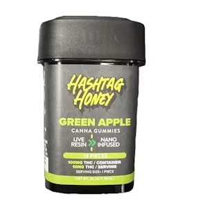 Hashtag Honey - Green Apple Gummies - 100mg 10ct