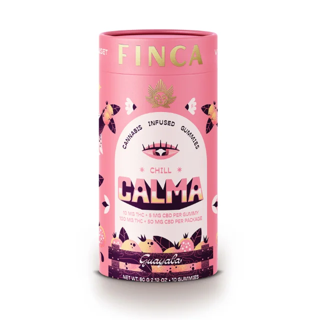 Ny Finca - "Calma" Guayaba (Guava) Chill Gummies - 2:1 Thc:cbd 10mg Thc: 5mg Cbd 10ct (100mg)