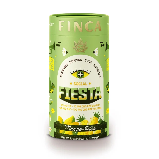 Ny Finca - "Fiesta!" Mango Piña Social Gummies - 1:1 Thc:cbg 10mg Thc:10mg Cbg 10ct (100mg)