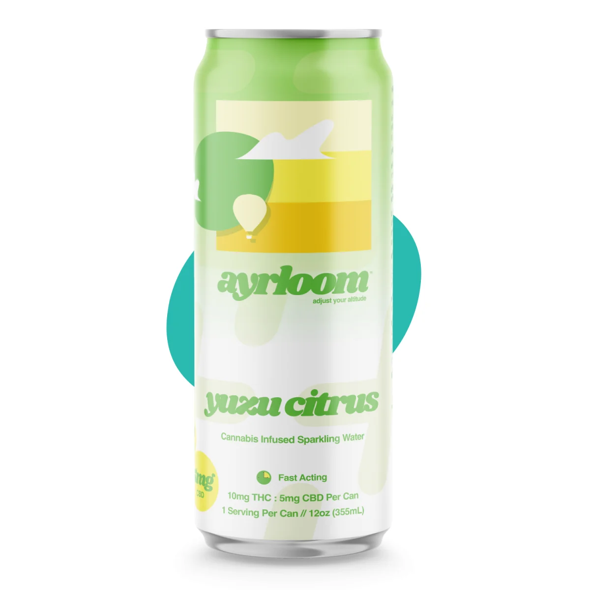 Ayrloom - "Up" Yuzu Citrus Sparkling Water Single Can - 2:1 (10mg Thc:5mg Cbd)
