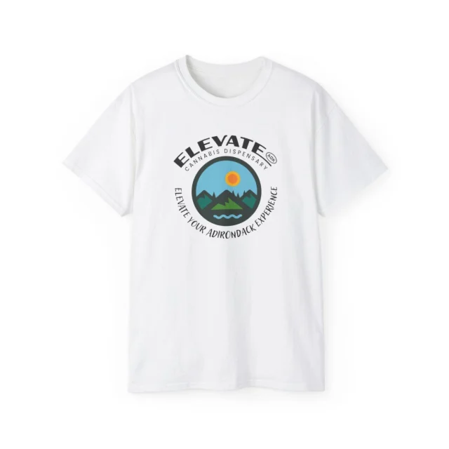Elevate Adk - White T-shirt - Small-2xl Sizes