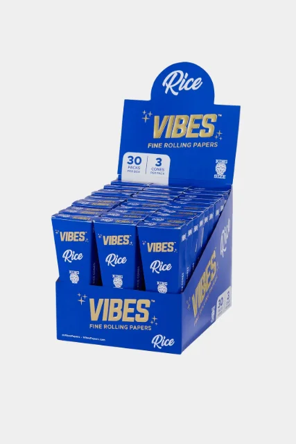 Vibes -King Size Rice Paper Cones - 3pk