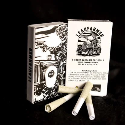 Leadfarmer - Mac1 (Caps Cut) Prerolls - 0.5g 5pk Premium Indoor Flower