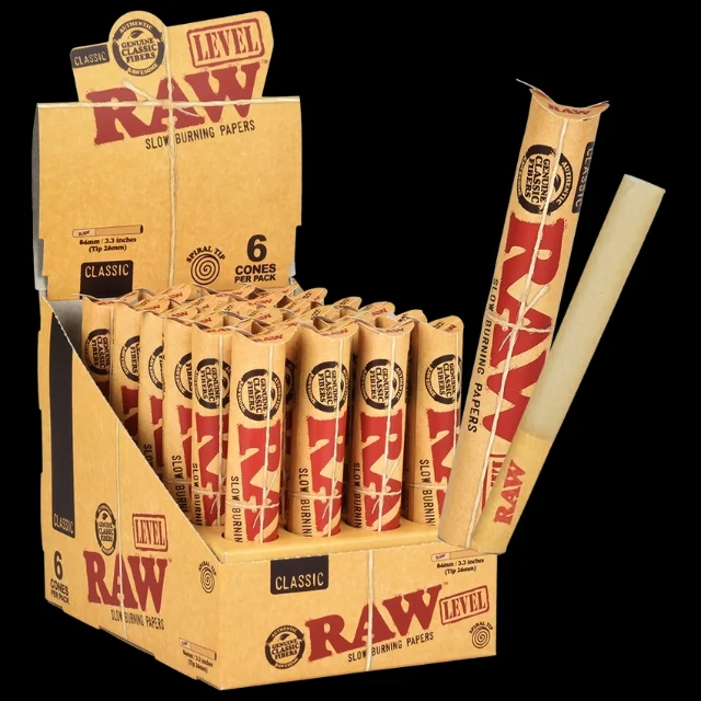 Raw - Classic Level Tube Cones 1 1/4" 6pc
