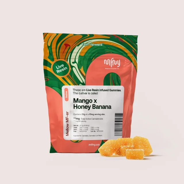 Mfny - Mango X Honey Banana Live Resin Gummies - 100mg 10ct