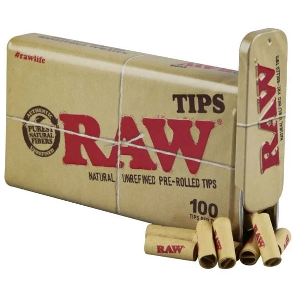 Raw- Pre-rolled Tips - 100pc Tin