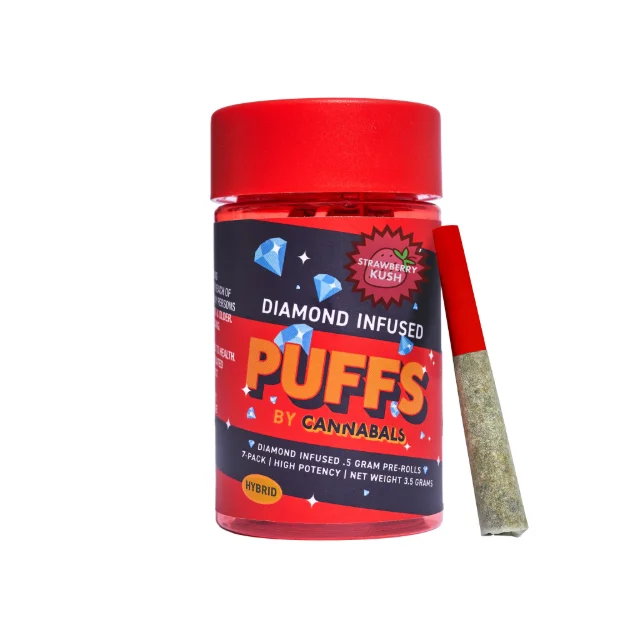 Cannabals - Strawberry Kush Diamond Infused Prerolls - 0.5g 7pk (3.5g)