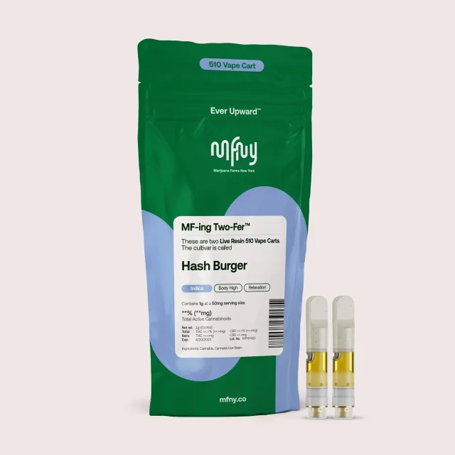 Mfny - Hash Burger - Live Resin 0.5g Vape Cart - 2pk (1g)