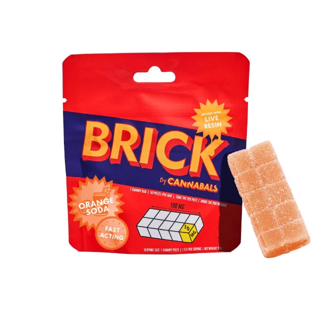 Cannabals - Orange Soda Brick Fast Acting Live Resin Gummy - 100mg 10ct