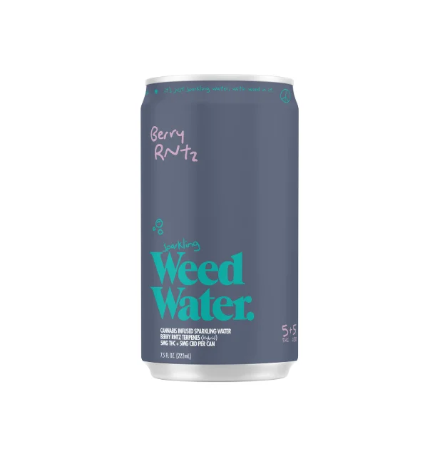 Weed Water - Berry Rntz Sparkling Water - 5mg Thc:5mg Cbd 7.5oz Can